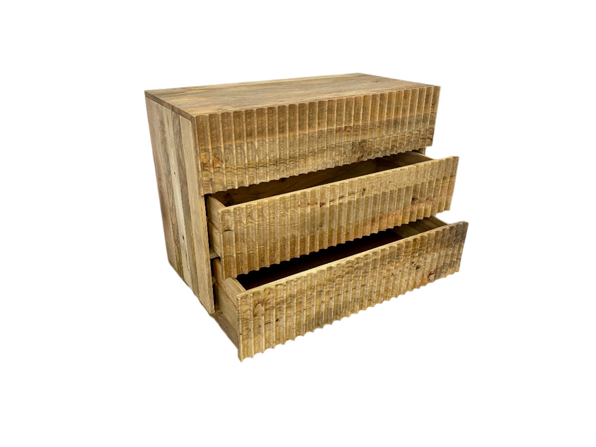 Mango wood dresser with 3 drawers