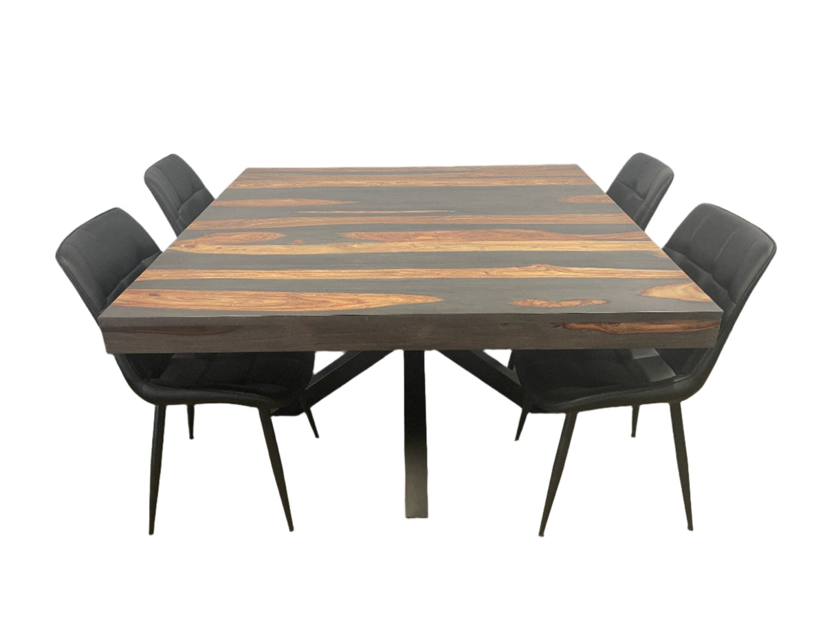 Square rosewood dining table