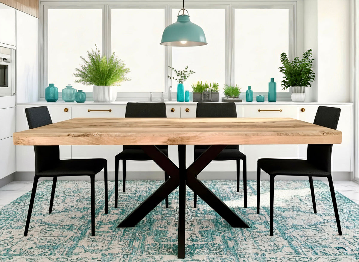 Square dining table in mango wood