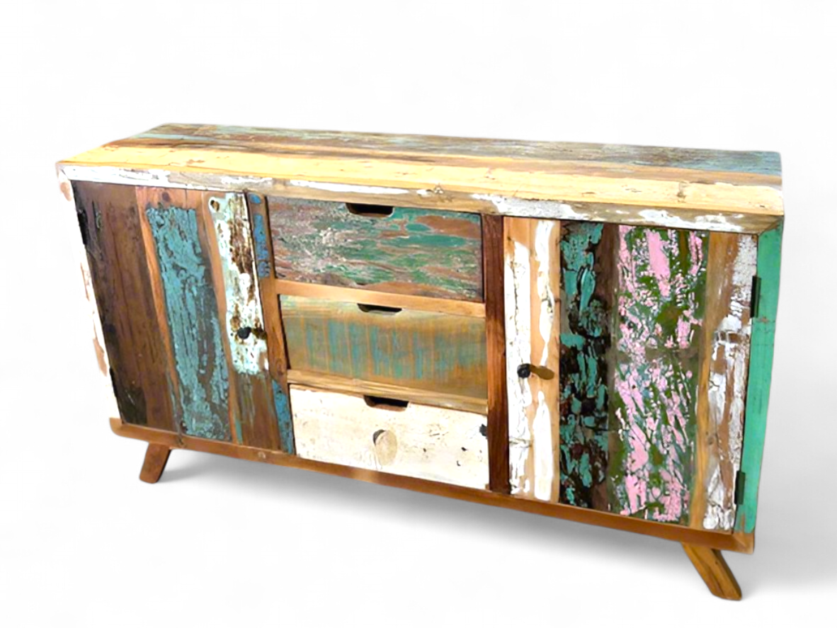 Recycled wood sideboard 150cm