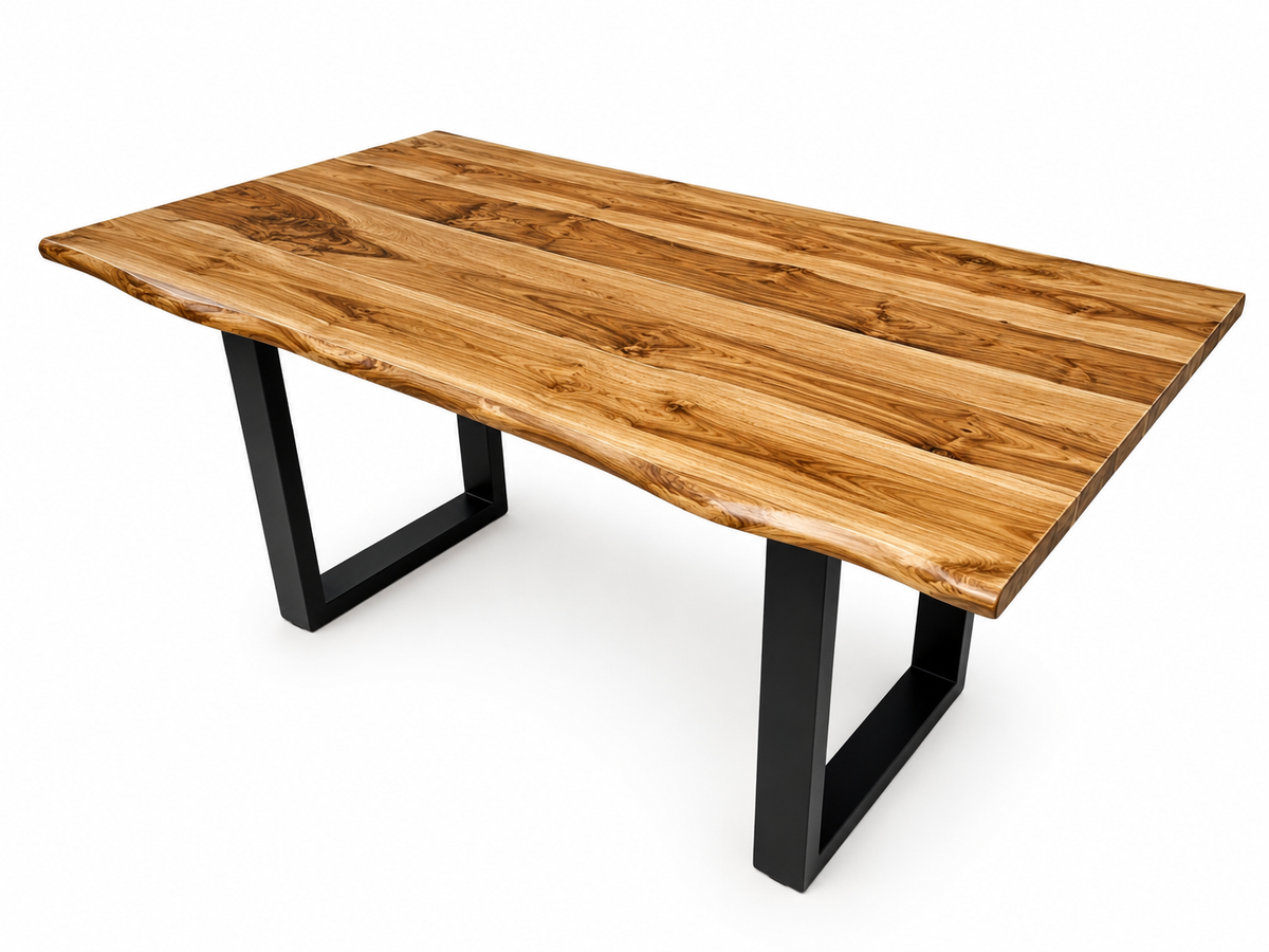Table à diner en bois de rose Live edge