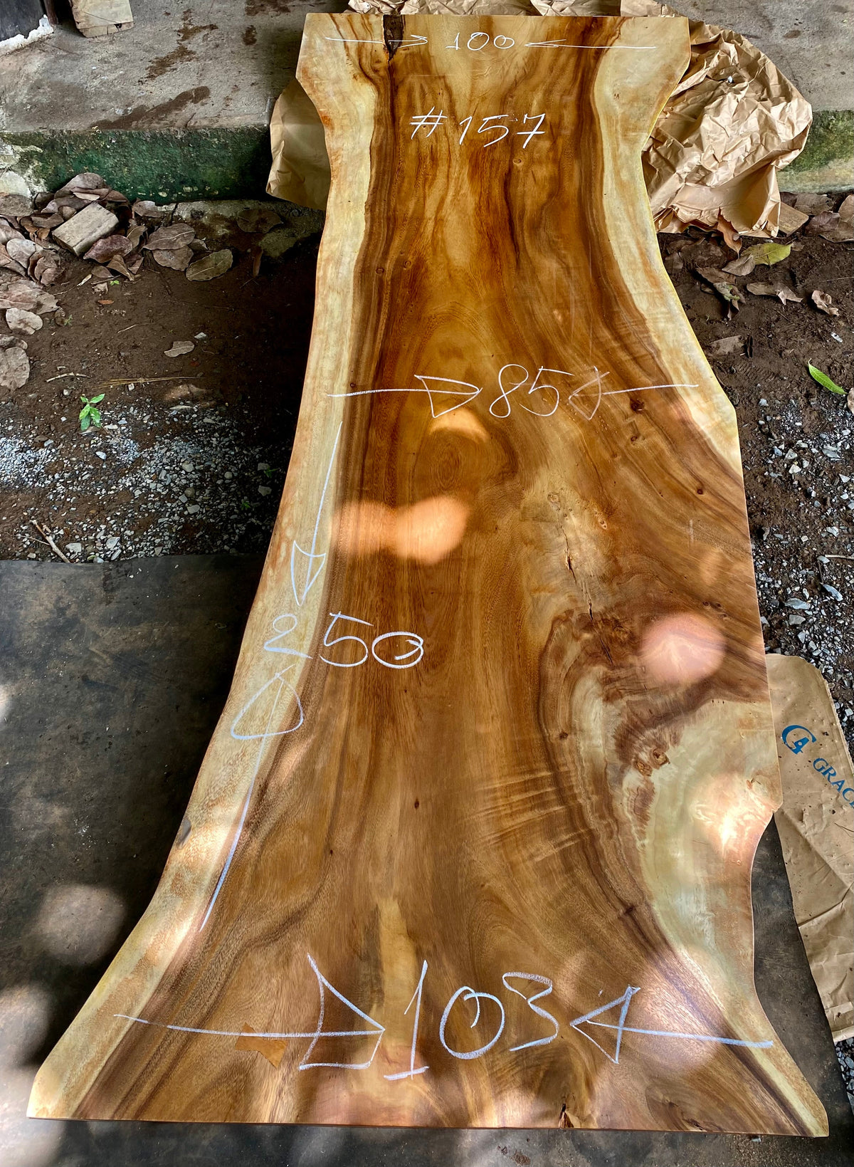 Slab (98") Suar Wood Live Edge