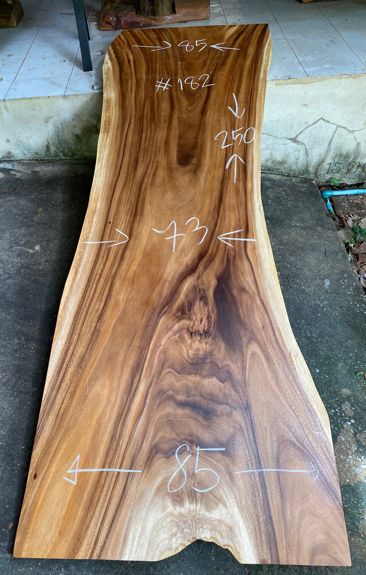 Slab (98") Suar Wood Live Edge