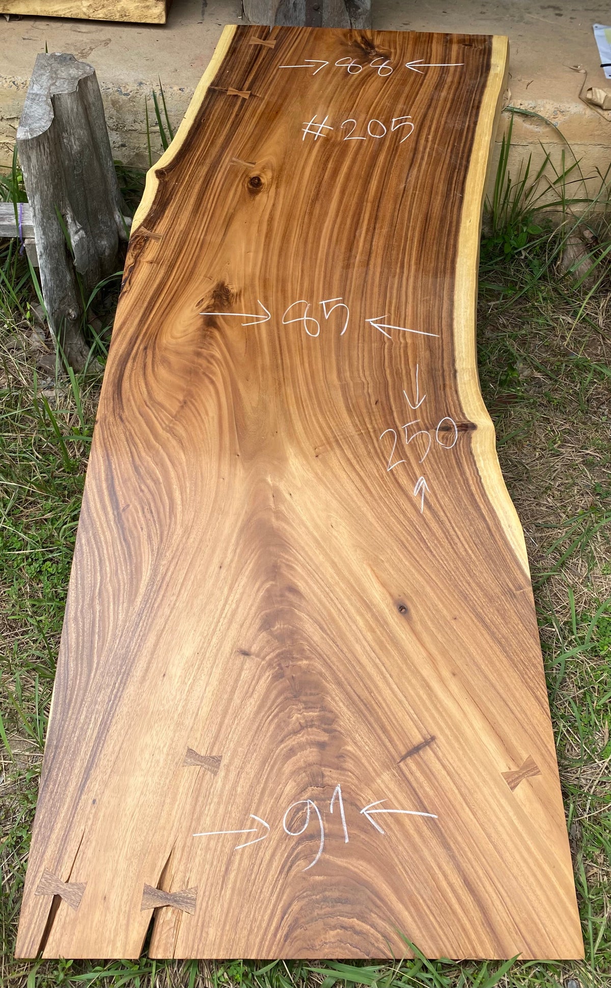 Slab (98") Suar Wood Live Edge