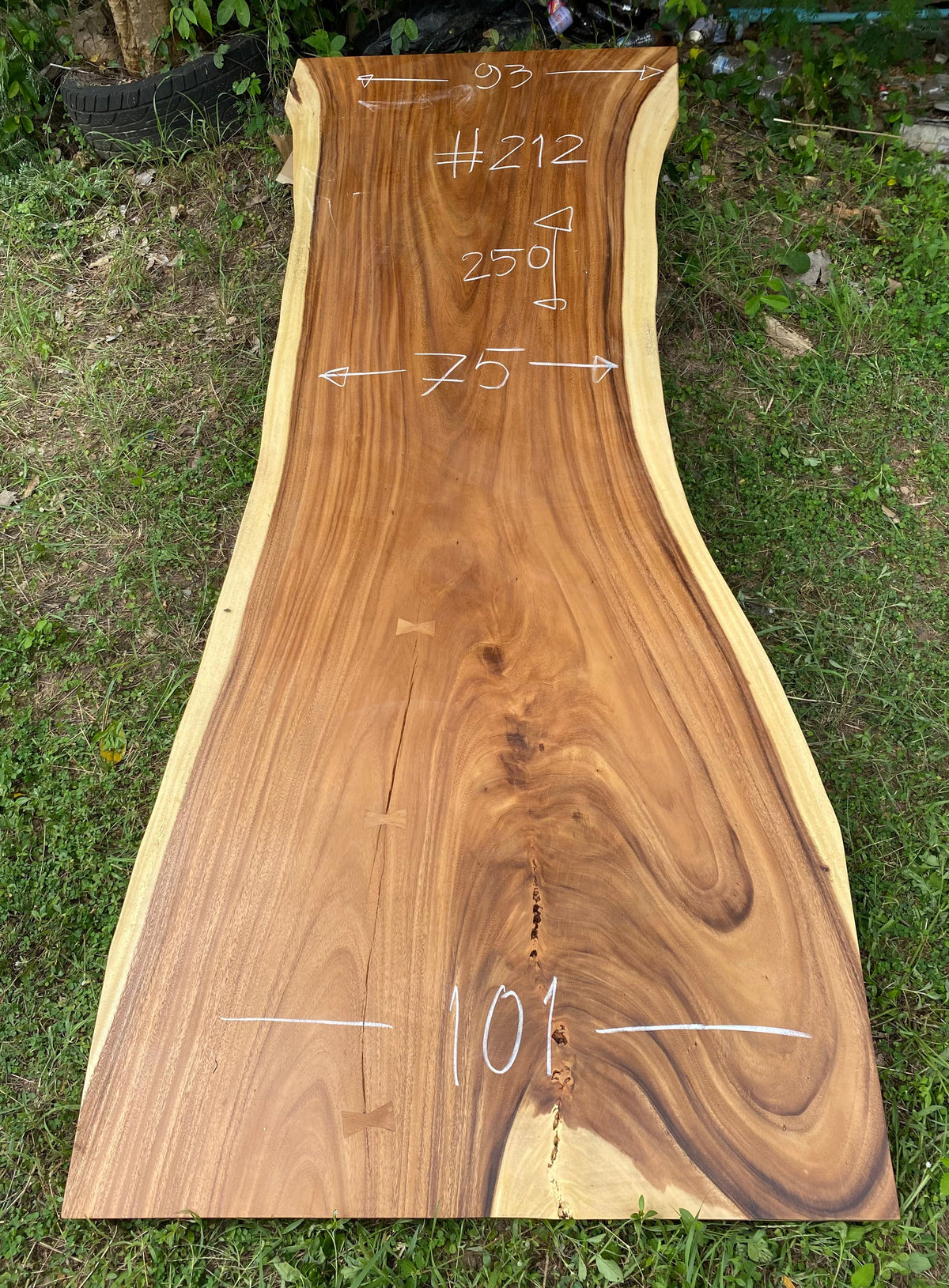 Slab (98") Suar Wood Live Edge