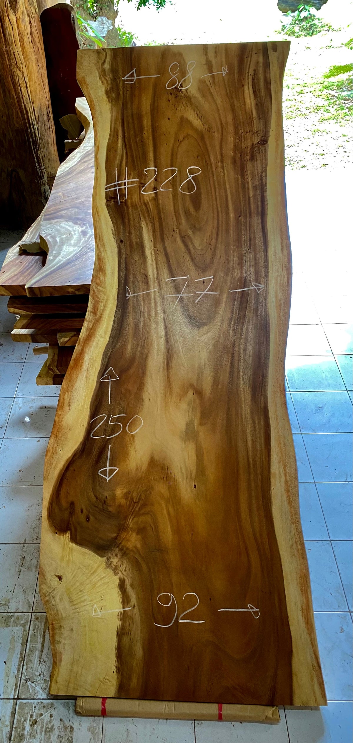 Slab (98") Suar Wood Live Edge