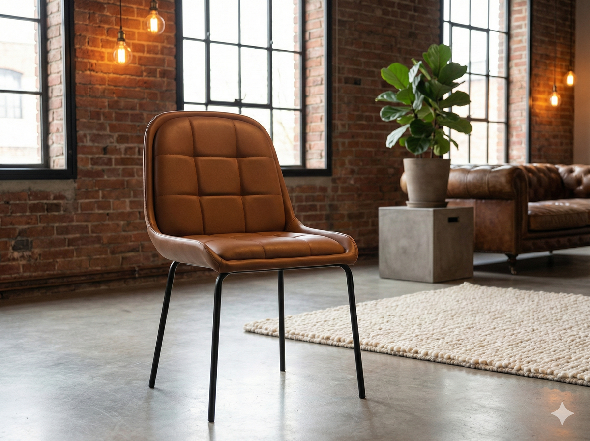 Chaise Cognac