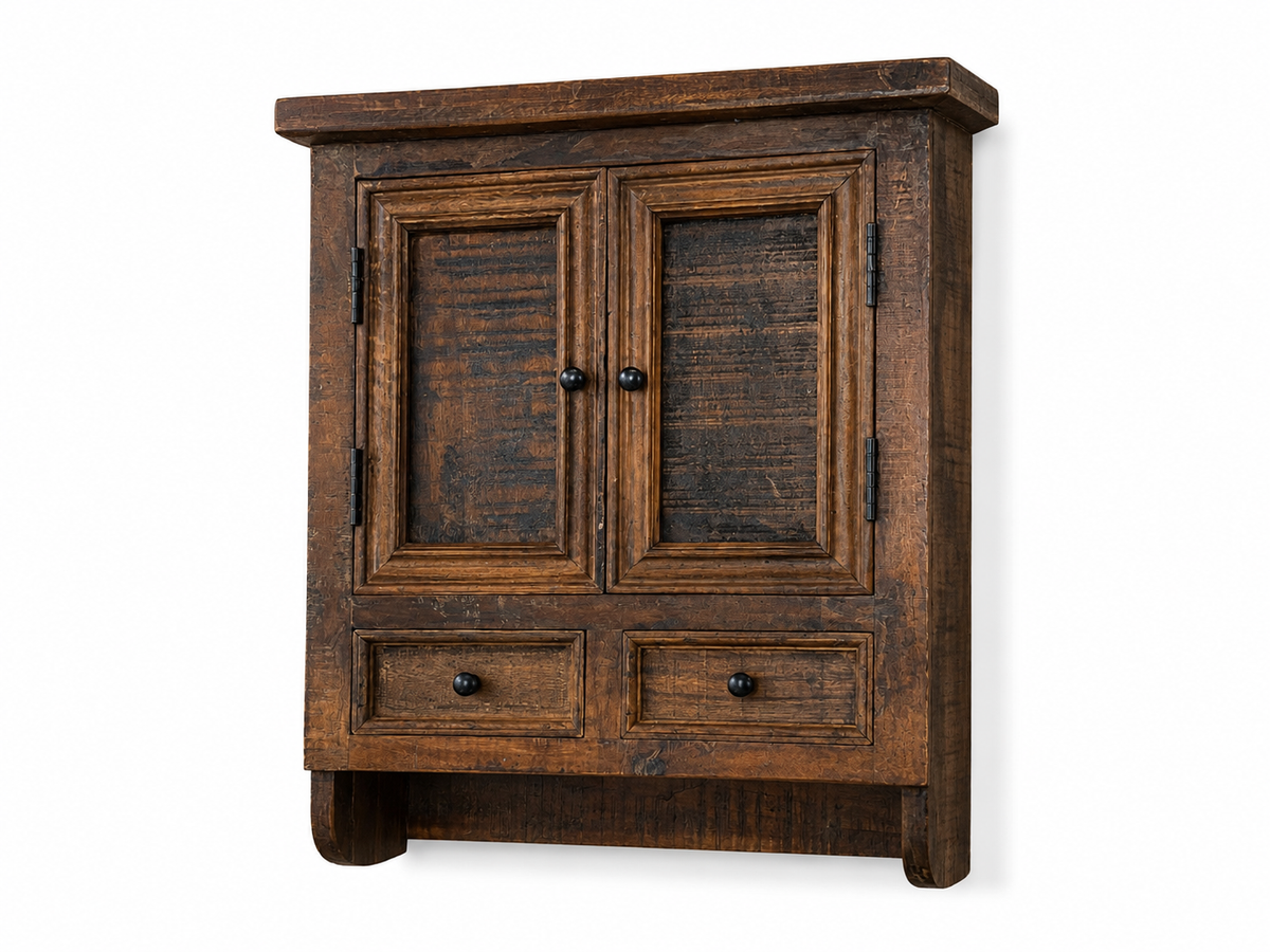 Recycled wood medicine cabinet