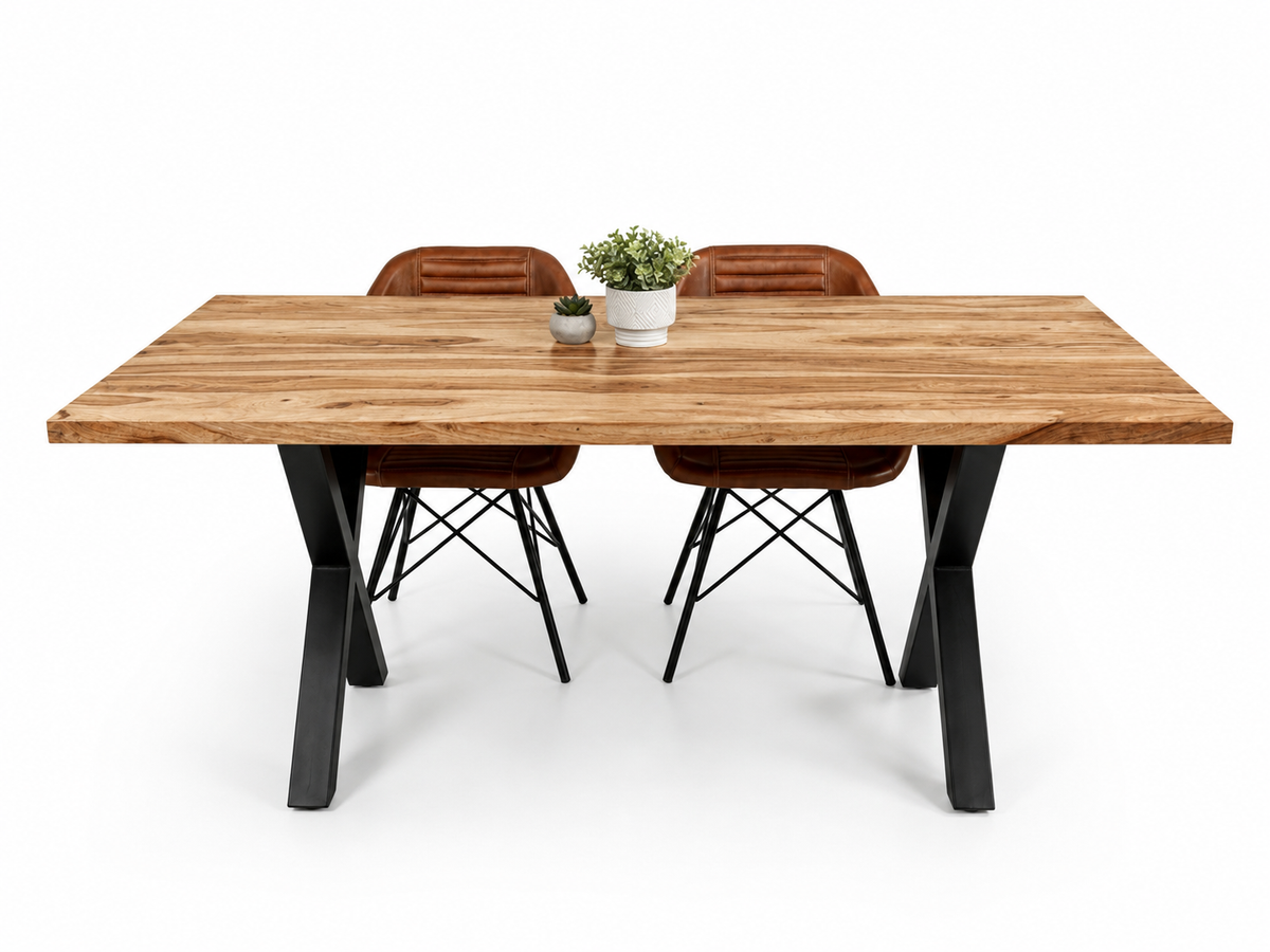 Table à diner en bois de rose coupe droite