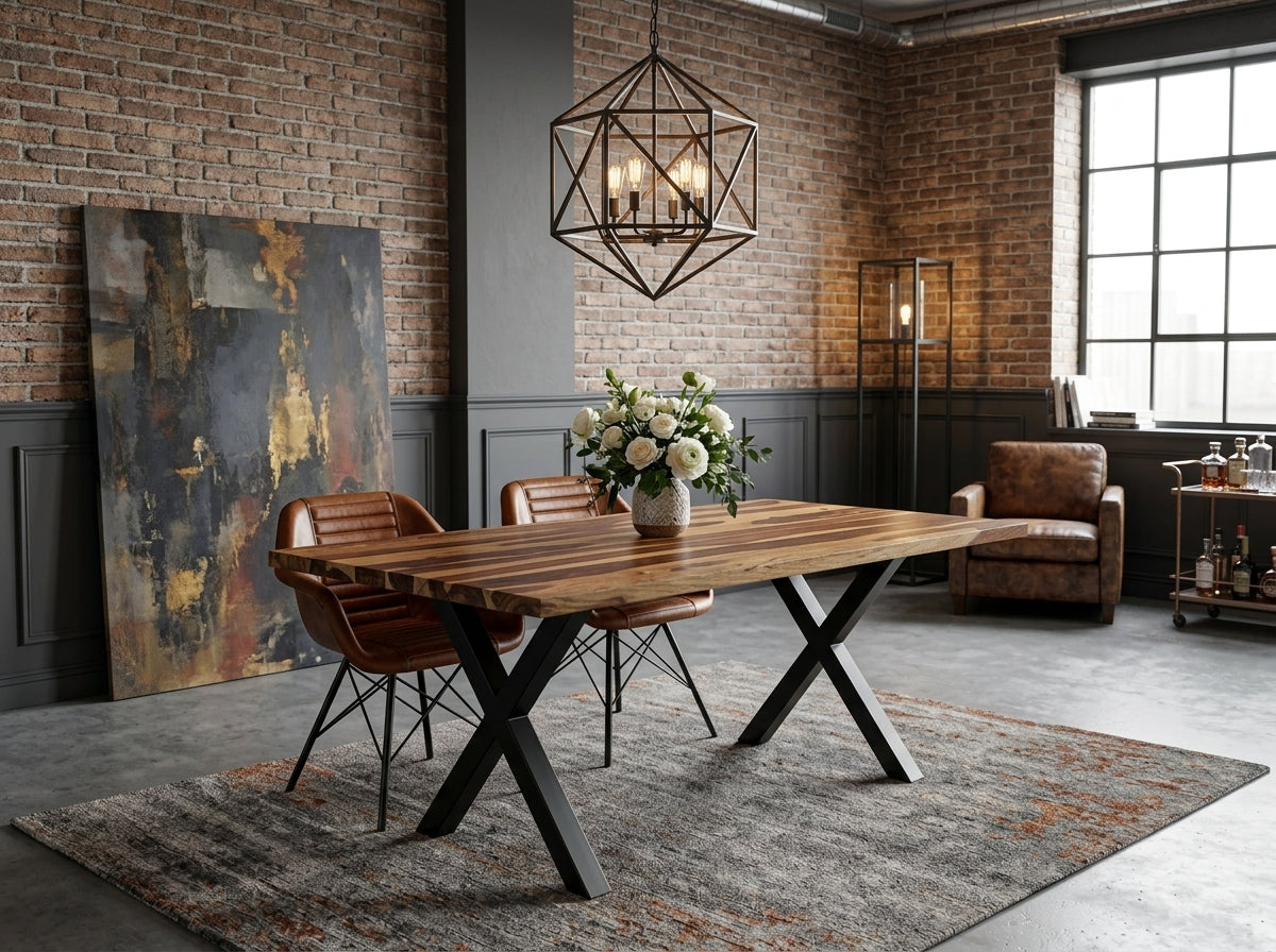 Straight Cut Rosewood Dining Table
