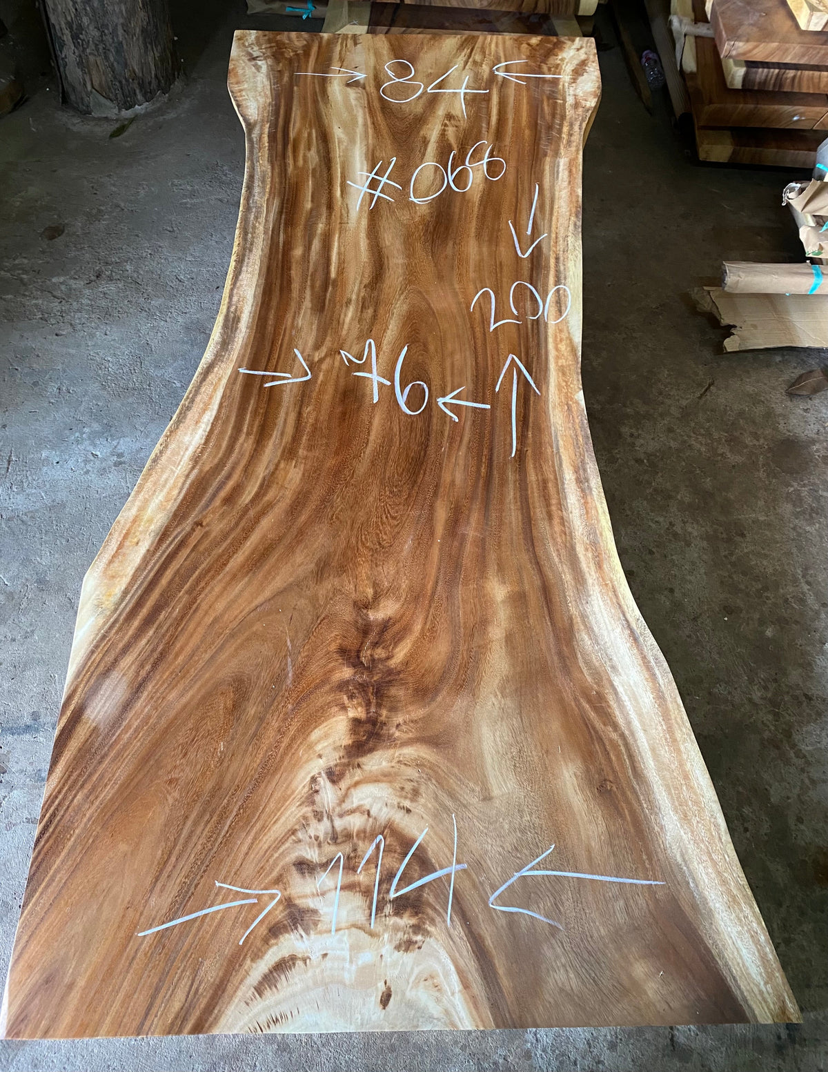 Suar Wood Live Edge Slab (80")