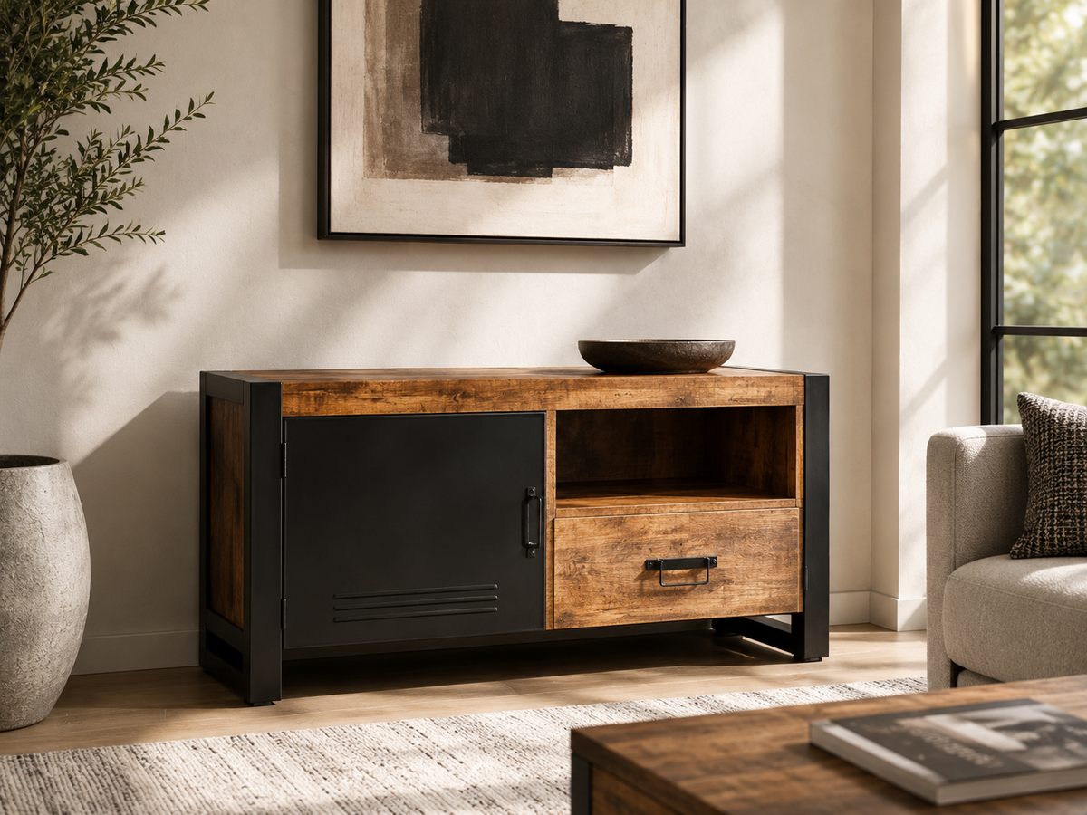 Meuble télé Riva en bois de manguier