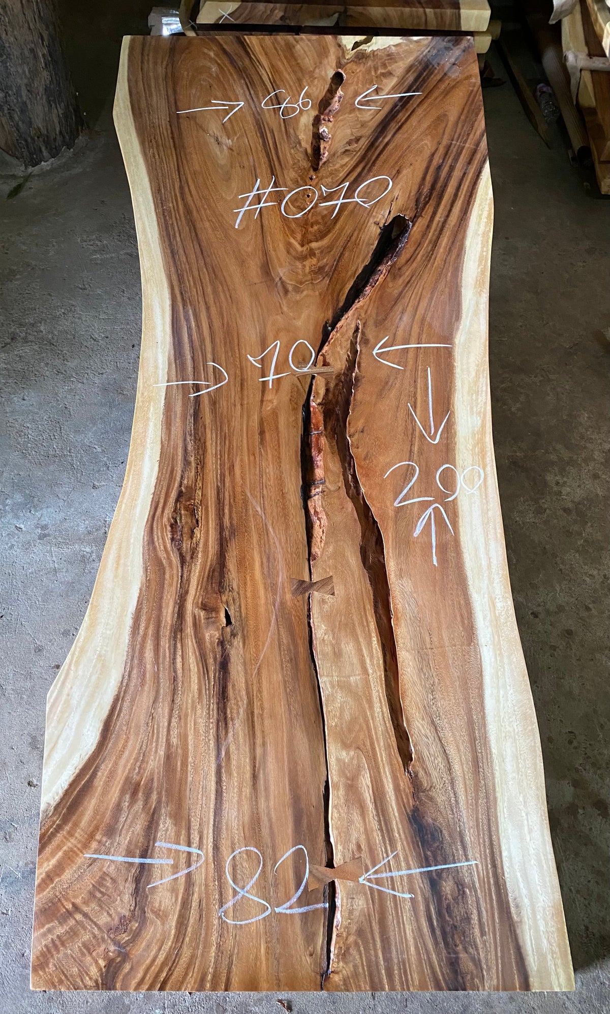 Suar Wood Live Edge Slab (80")