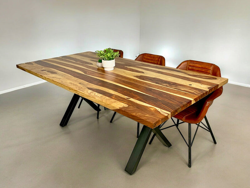 Table à diner en bois de rose Live edge