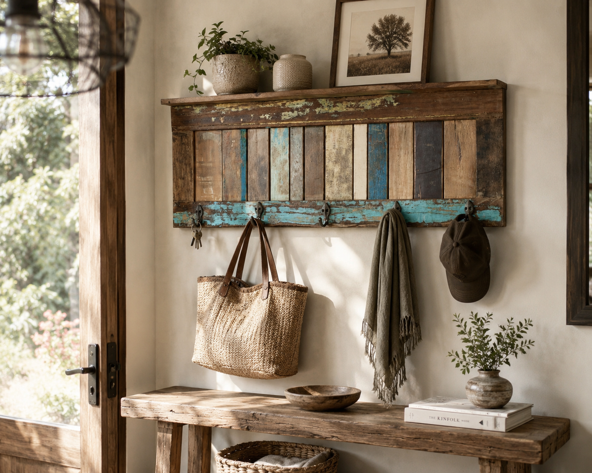 Tablet with Recycled Wood Hook