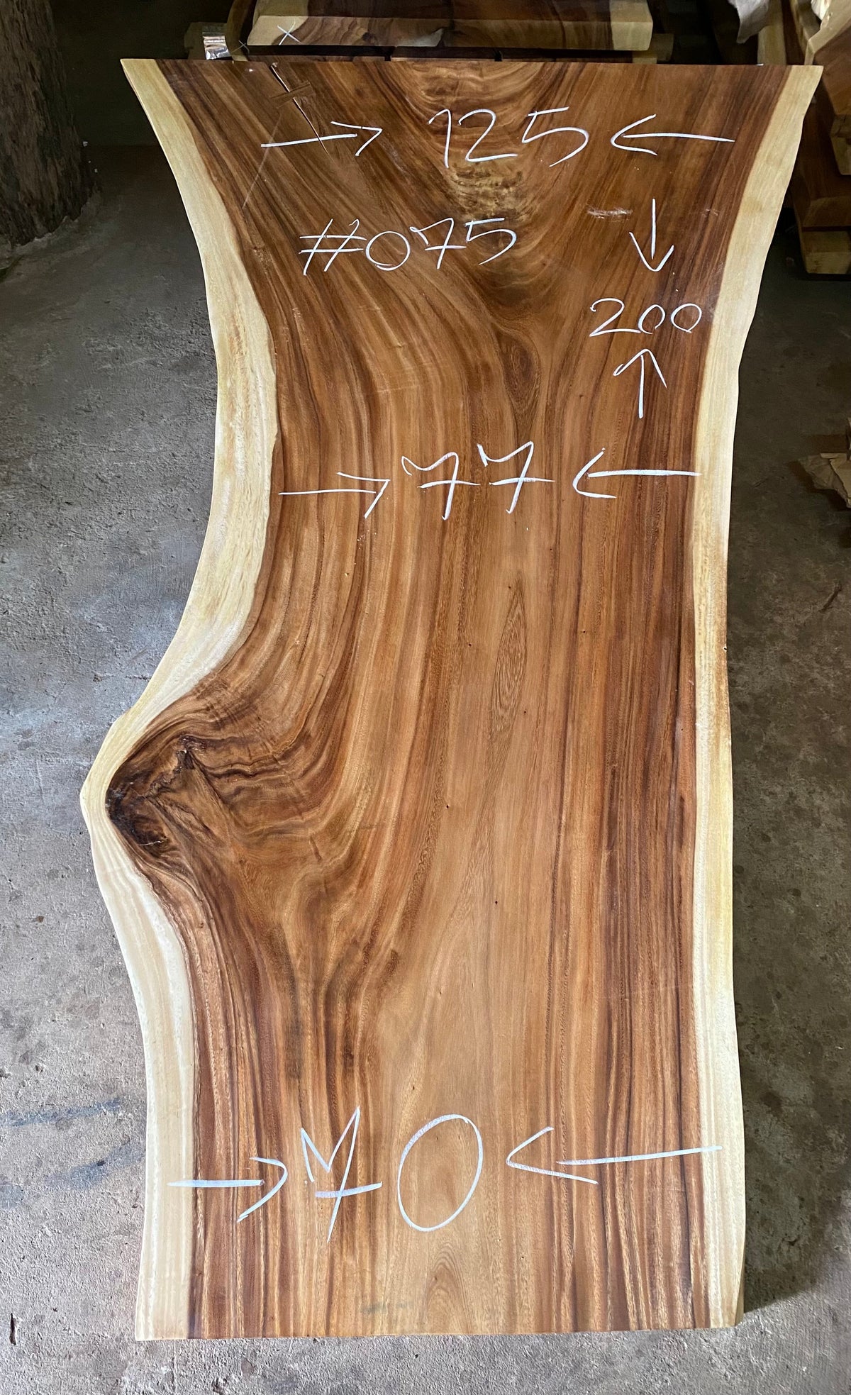 Suar Wood Live Edge Slab (80")