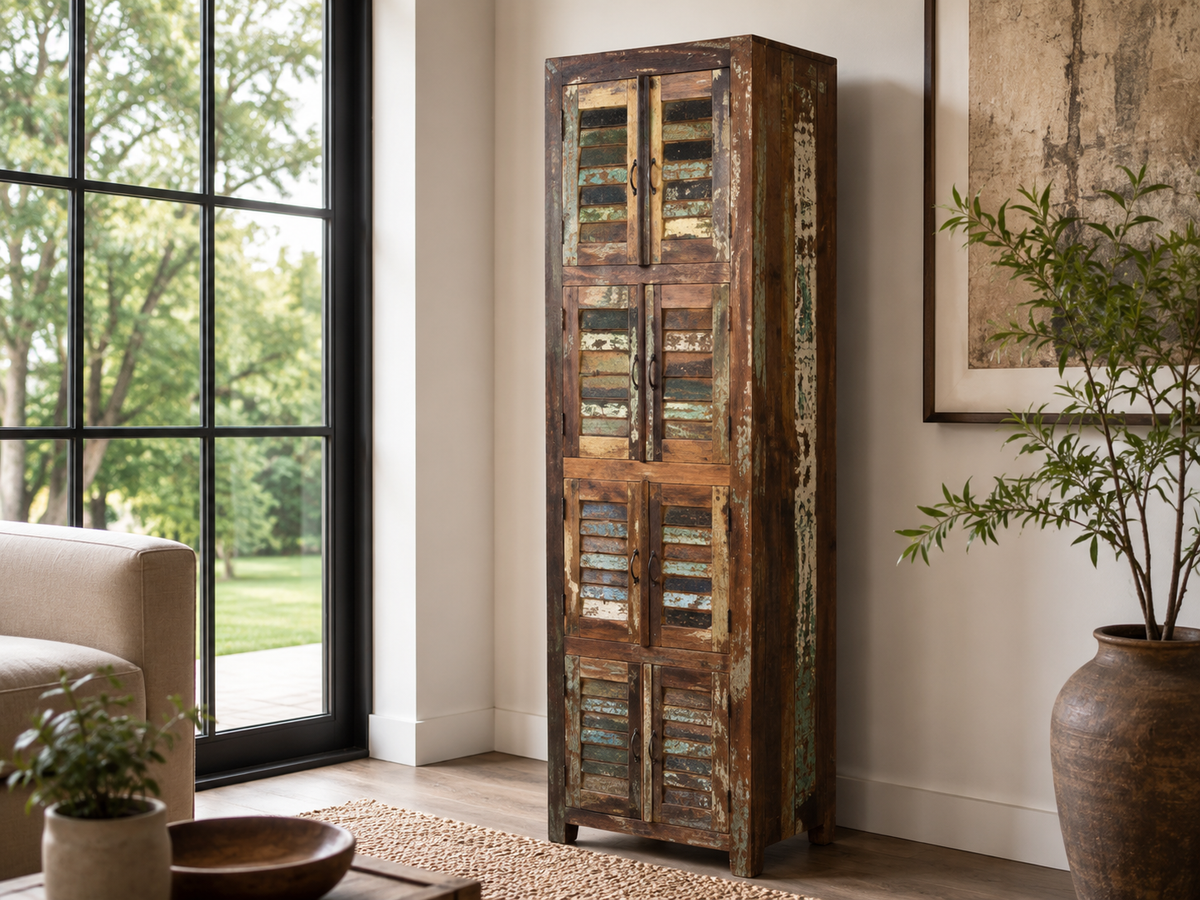 Armoire 8 portes Balan en bois recyclé