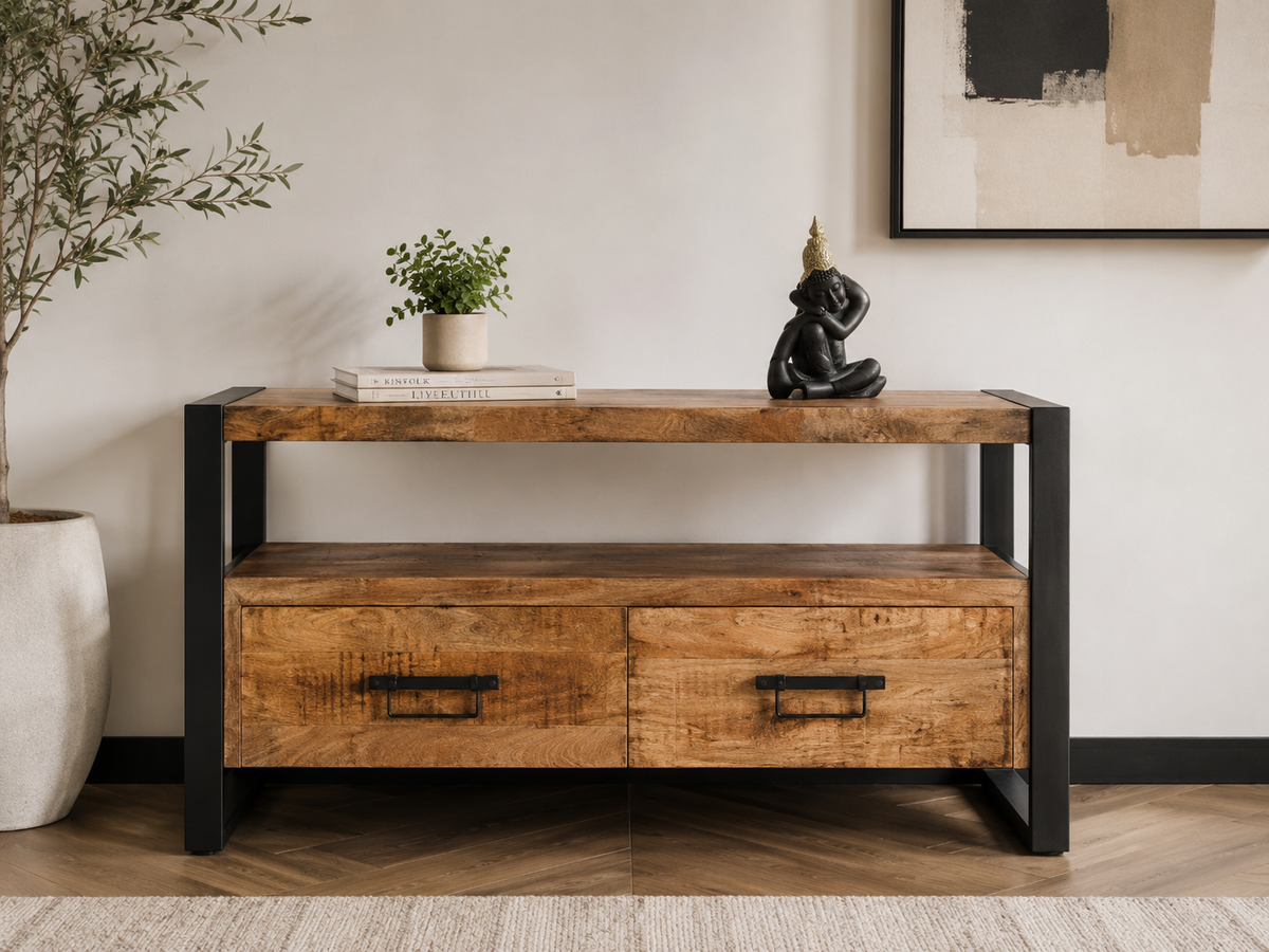 Meuble télé en bois de manguier