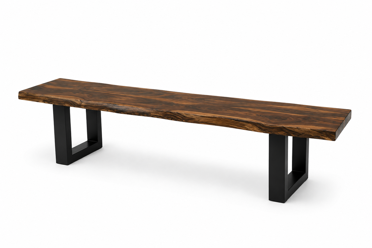 Live edge rosewood bench