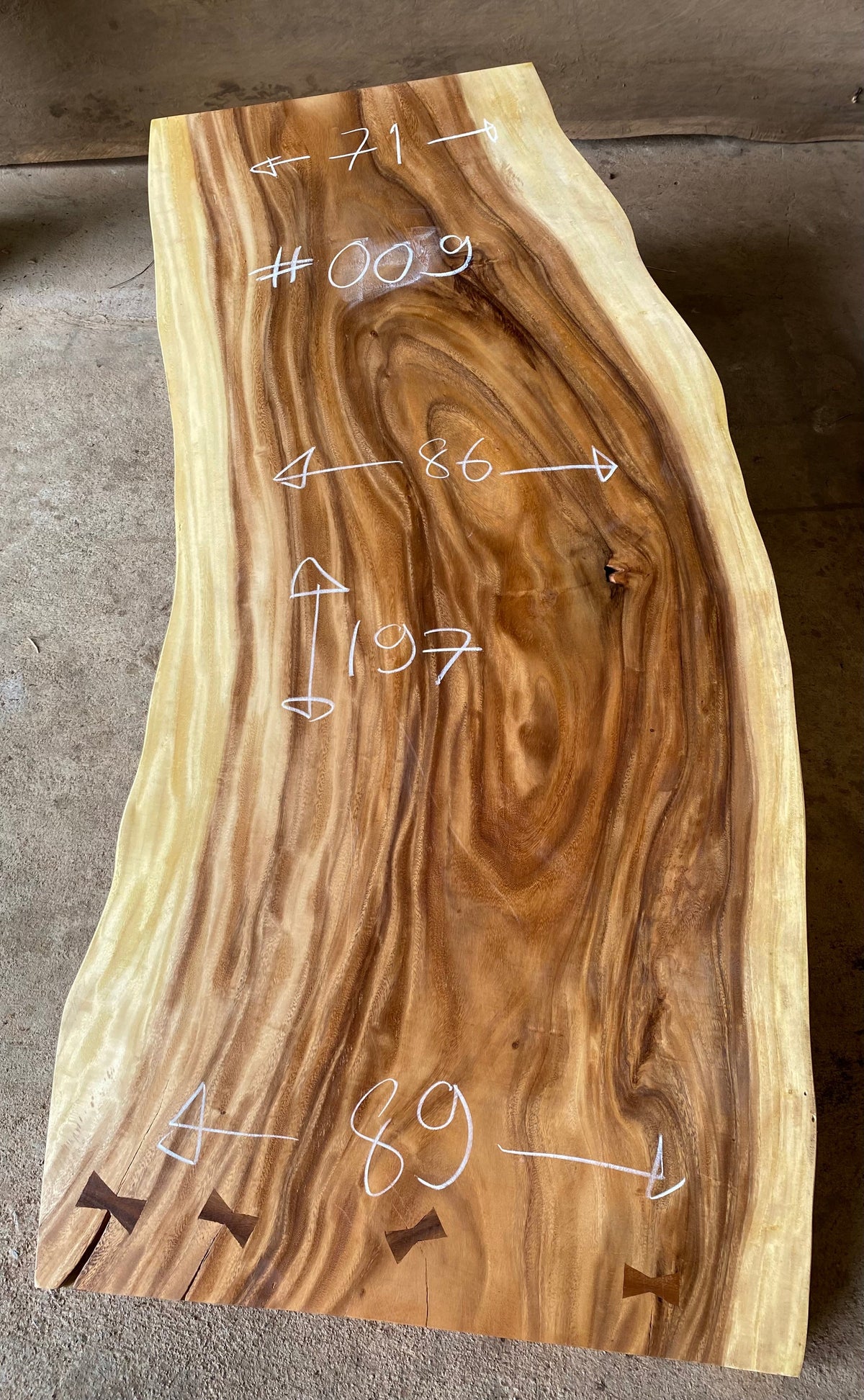 Suar Wood Live Edge Slab (80")