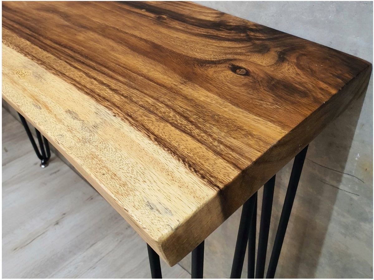 Live edge suar wood console
