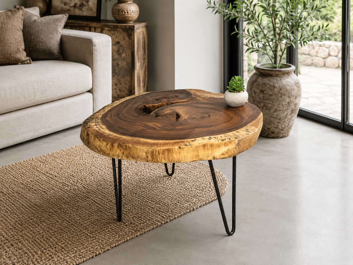 Suar Wood Coffee Table 40-50 Inches