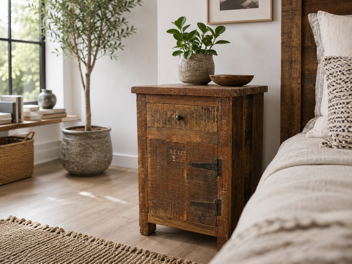 Loni Nightstand in Solid Teak