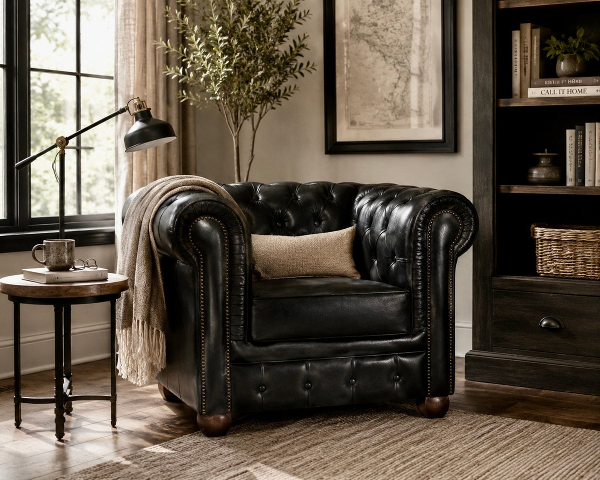 1 seater Chesterfield armchair