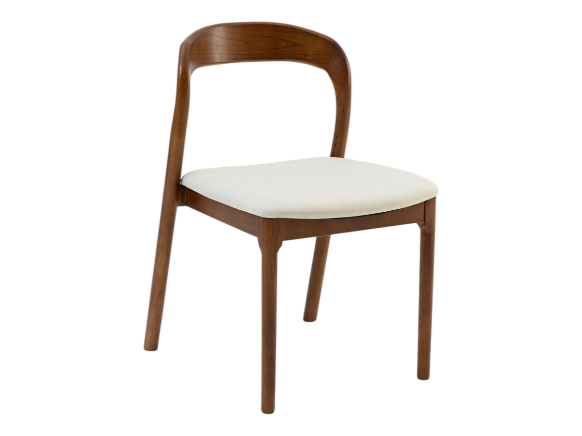 Chaise beige en bois