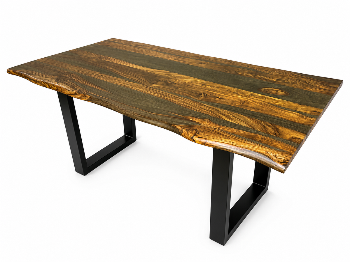 Table à diner en bois de rose Live edge