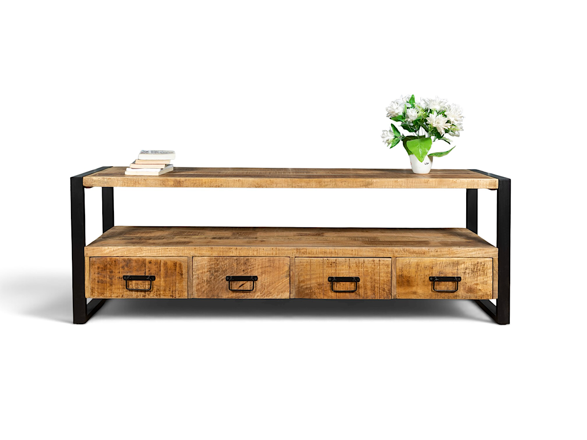 Mango wood TV stand