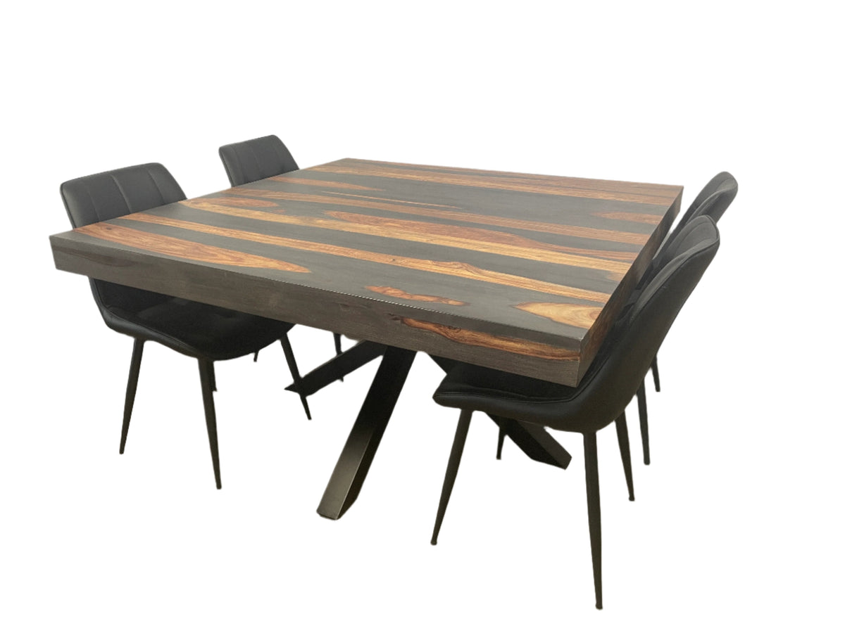Square rosewood dining table