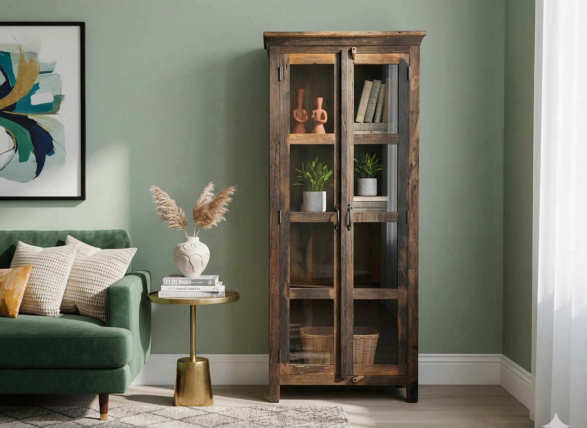 2-door glass cabinet