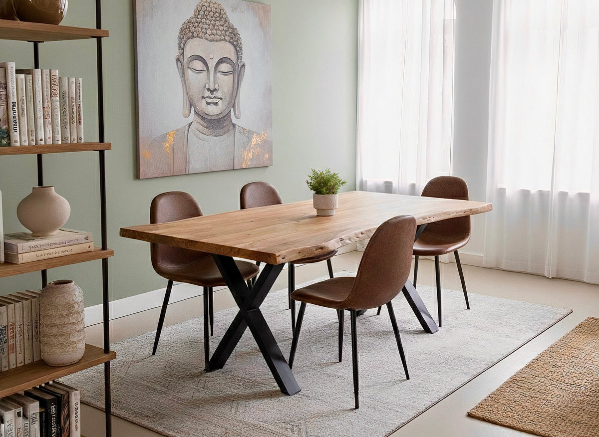 Acacia live edge dining table 87 inches