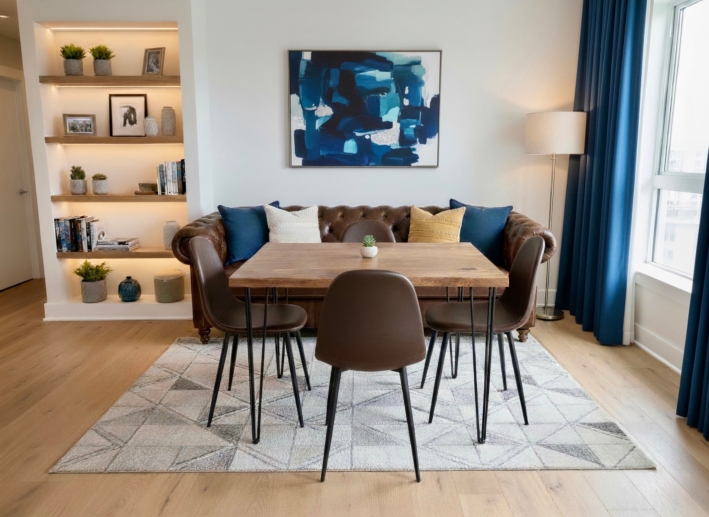 Small Acacia live edge dining table – Espace Meuble