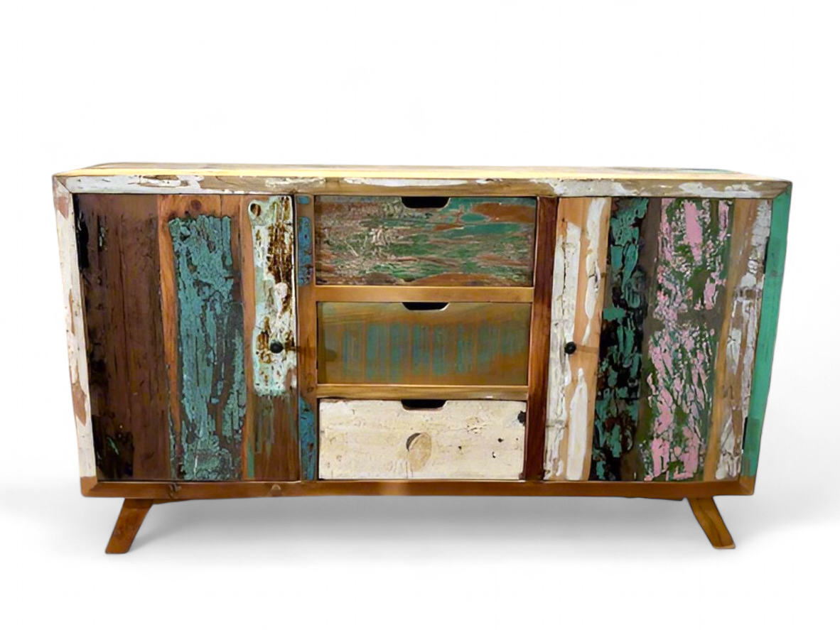 Recycled wood sideboard 150cm