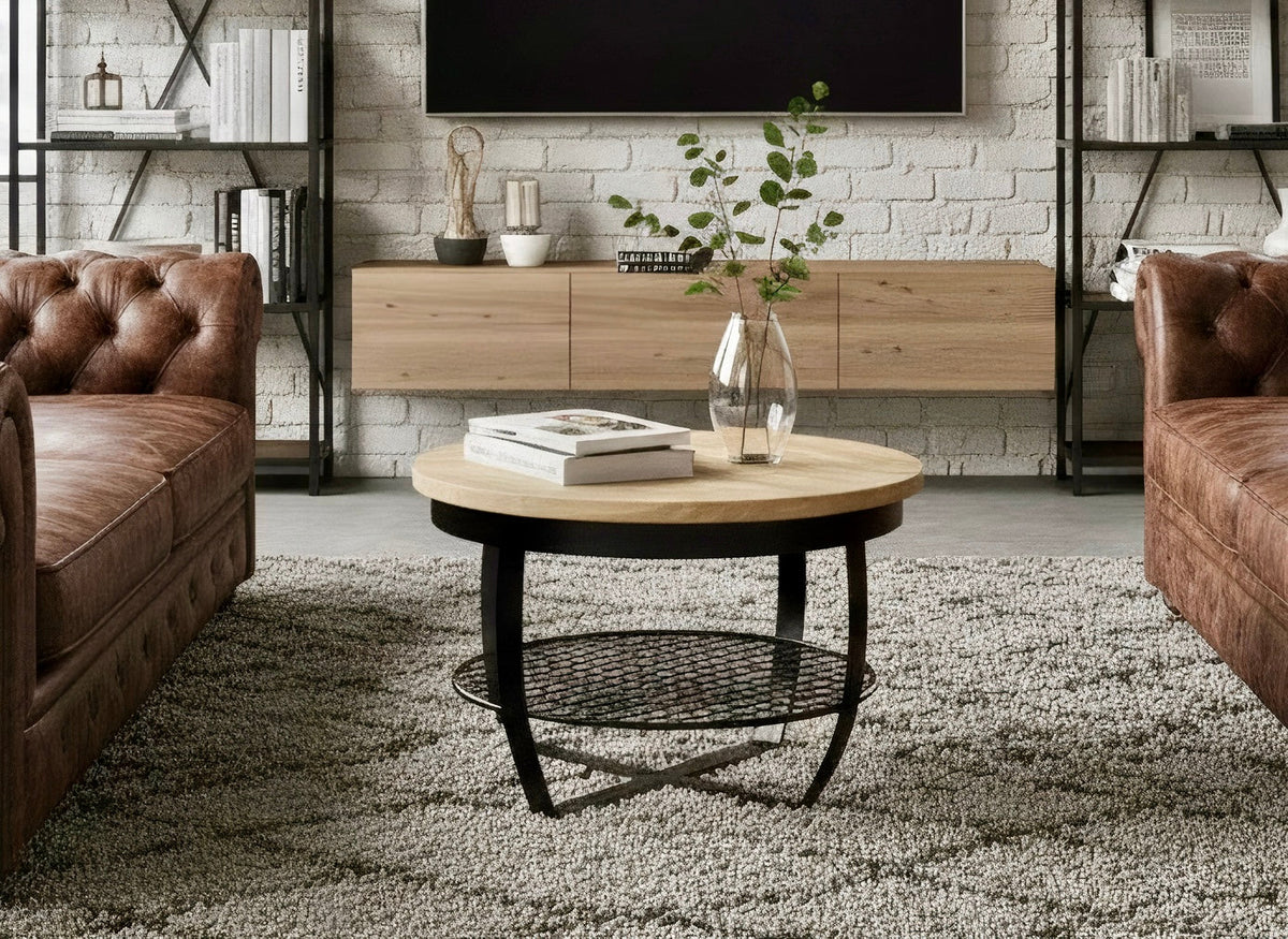 Round Mango Wood Table