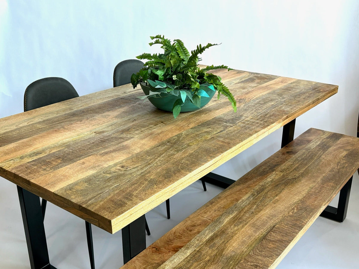 Table a diner Sagar en bois de manguier