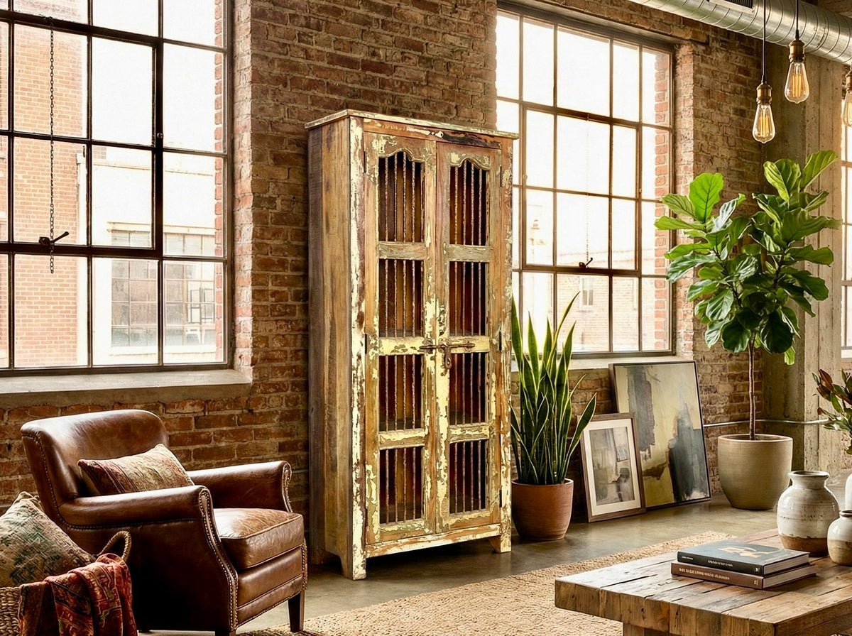 Wardrobe with bars