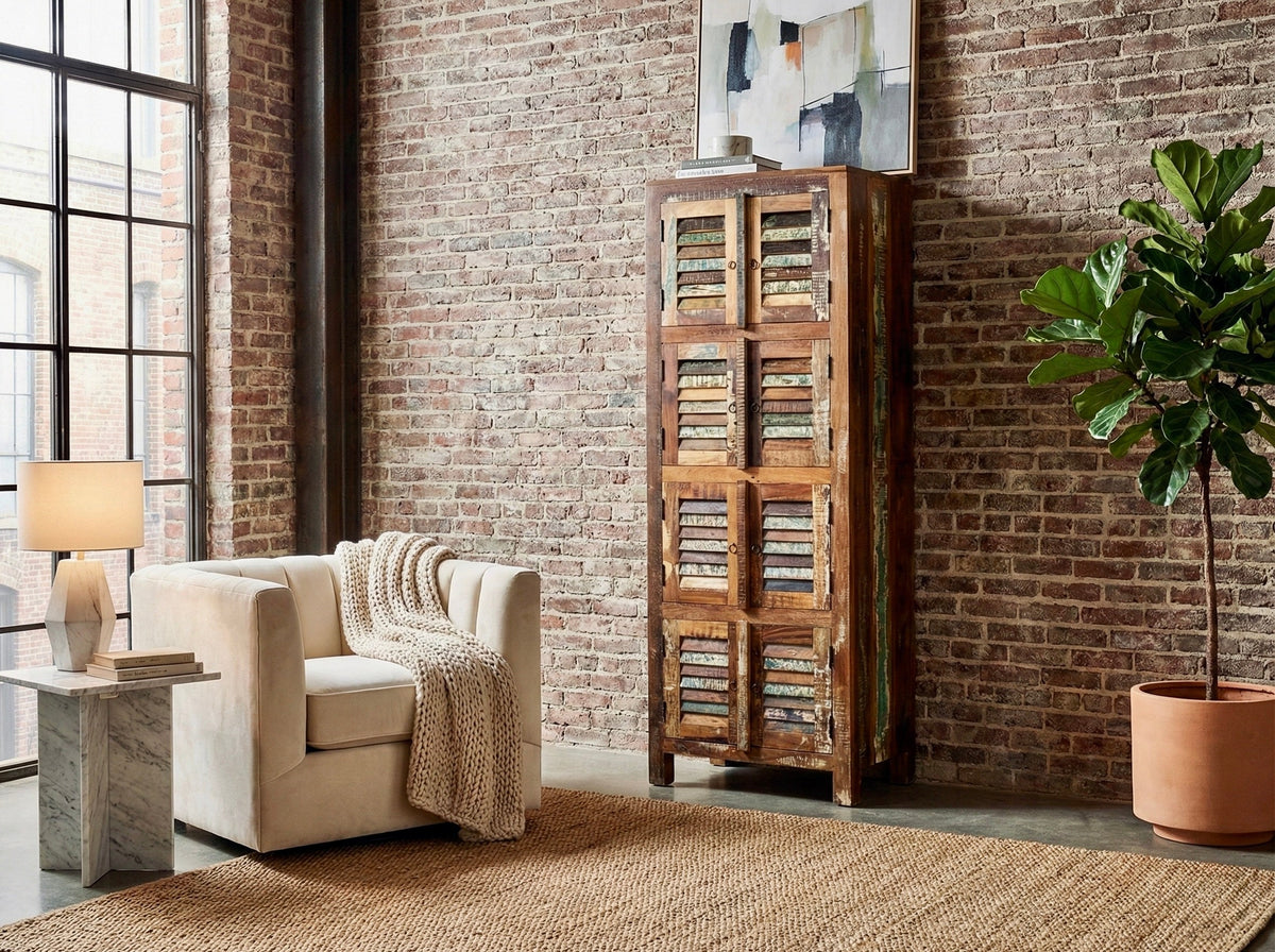 8-Door Balan Cabinet in Recycled Wood