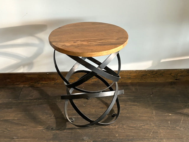 Industrial round side table