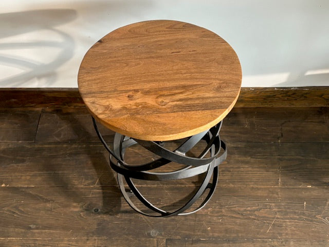 Industrial round side table