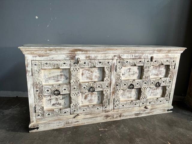 Old white doors sideboard