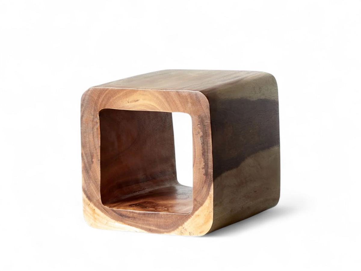 Cube en bois de Suar massif