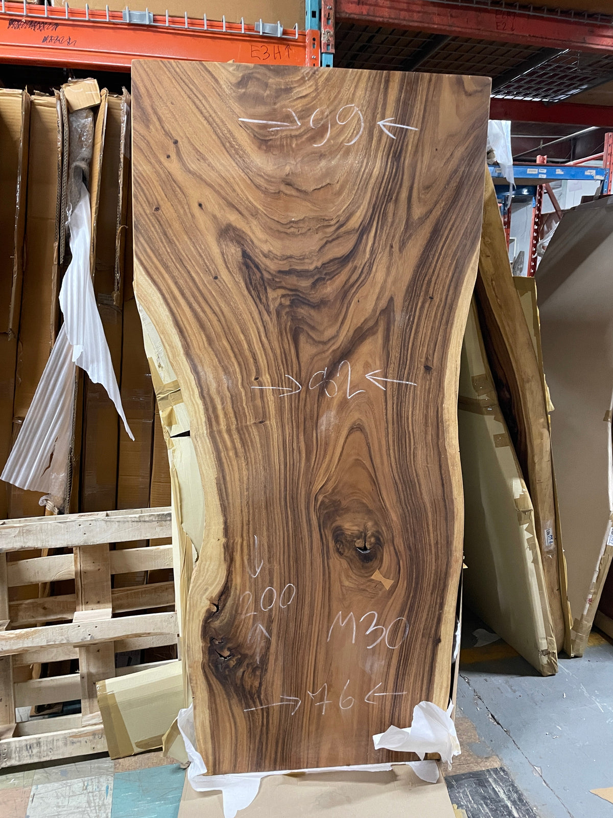 Suar Wood Live Edge Slab (80")