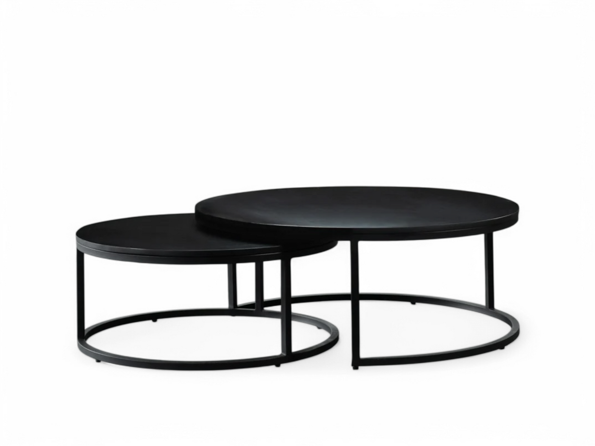 Set of two acacia coffee tables