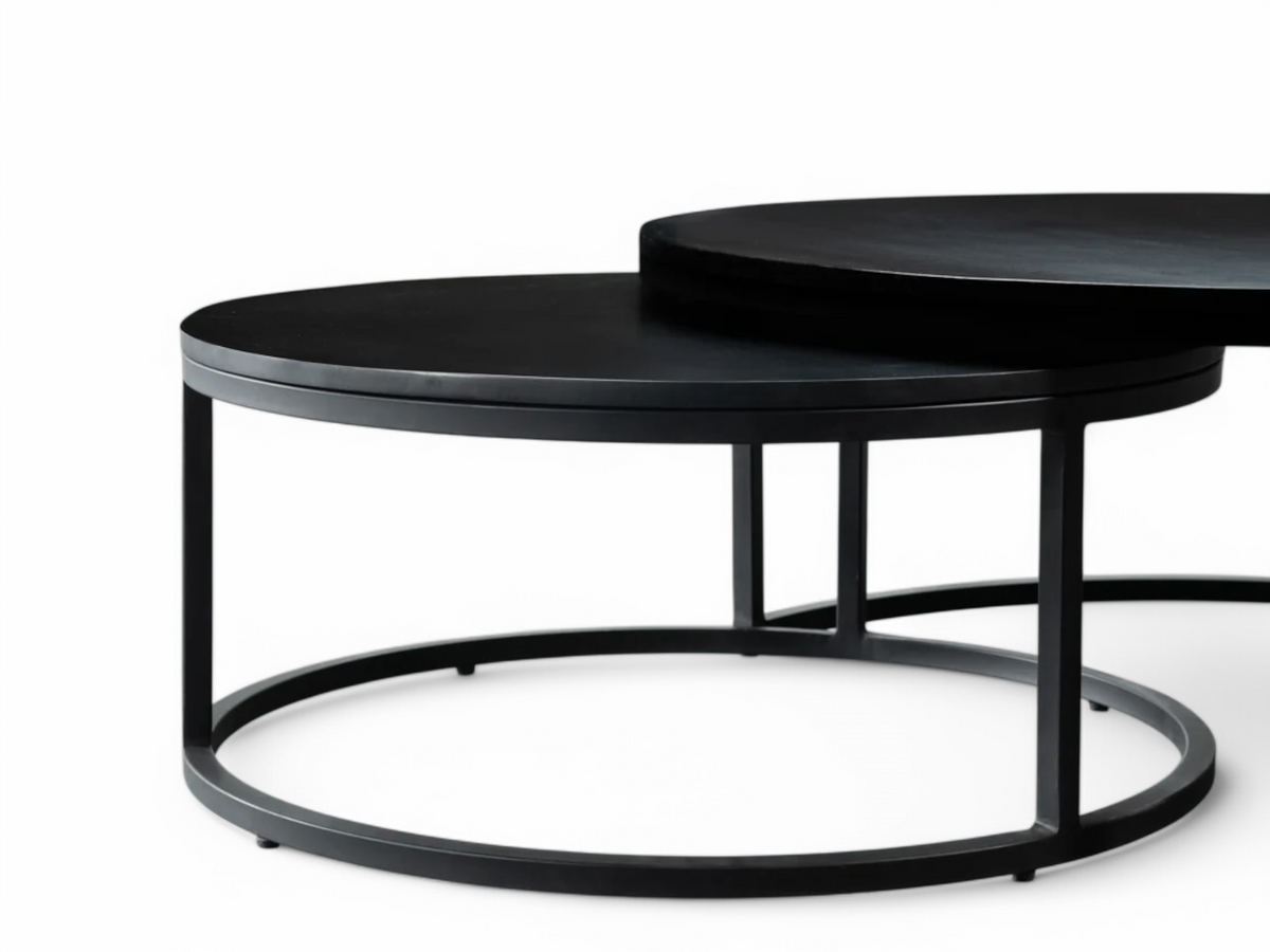 Set of two acacia coffee tables