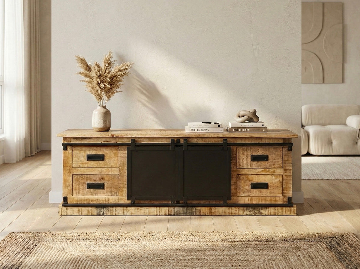 Kivi TV cabinet made of mango wood