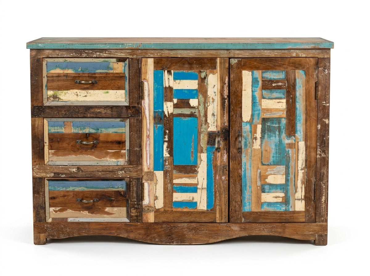Buffet Almora en bois recyclé — vue de face