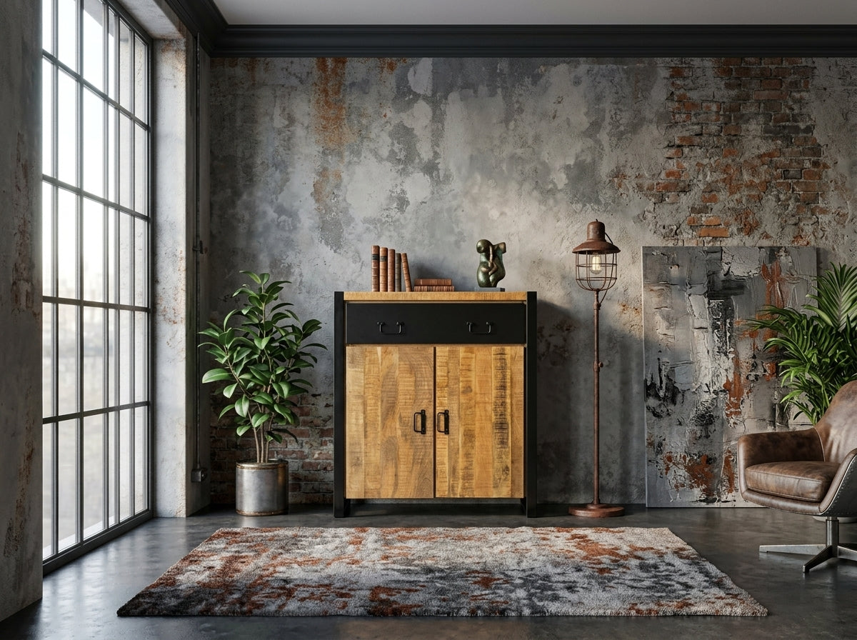 Cabinet Vivana 2 portes en bois de manguier